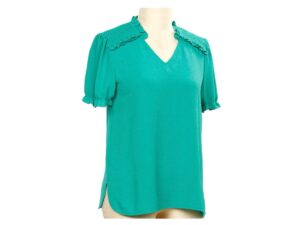 SOUTHERN LADY SMOCKED SHOULDER PUFF SLEEVE TOP