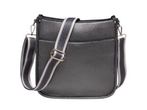 JEN & CO GUNMETAL POSIE CROSSBODY