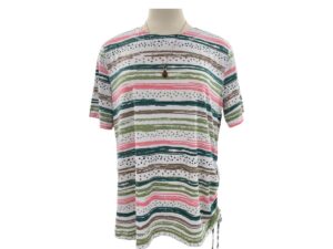 SOUTHERN LADY SHORT SLEEVE SIDE TIE PRINT TOP