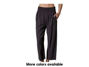 BLUPEPPER SMOCKED WAIST WIDE LEG PANT