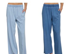 BLUPEPPER WASHED KNIT WIDE LEG PANT