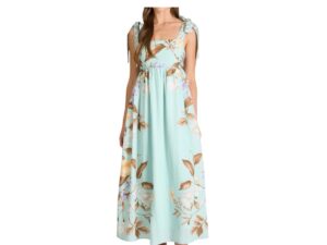 BLUPEPPER FLORAL TIE STRAP MIDI DRESS