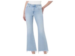 VERVET BY FLYING MONKEY HIGH RISE RAW HEM EASY FLARE ANKLE