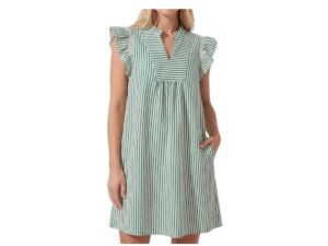 STACCATO SEERSUCKER STRIPE DRESS