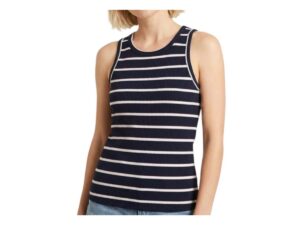STACCATO STRIPE RIB KNIT TANK