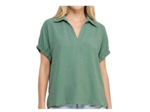 STACCATO AIRFLOW JOHNNY COLLAR TOP
