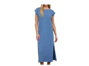 BLUPEPPER WASHED KNIT SIDE SLIT T-SHIRT DRESS
