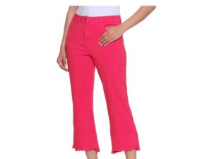MULTIPLES FIERY RED DENIM CROP