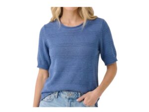STACCATO TEXTURED STRIPE CREWNECK SWEATER
