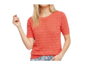 STACCATO POINTELLE CREWNECK SWEATER