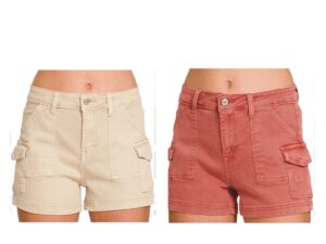 ZENANA UTILITY POCKET SHORTS