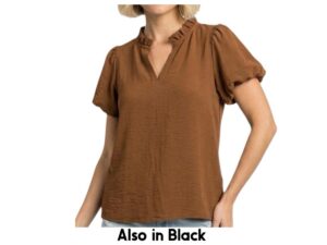 STACCATO PUFF SLEEVE AIR FLOW BLOUSE