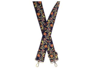 JOY SUSAN 2" WILDFLOWER EMBROIDERED GUITAR STRAP
