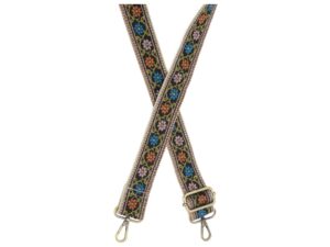 JOY SUSAN 1.5" MULTI DAISIES GUITAR STRAP