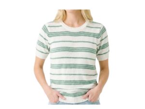 STACCATO CREWNECK SHORT SLEEVE SWEATER