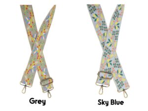 JOY SUSAN 2" DOGWOOD EMBROIDERED GUITAR STRAP