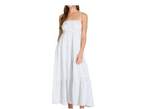 BLUPEPPER EMPIRE WAIST STRIPE MIDI