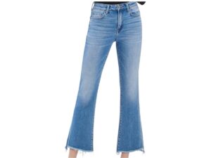 FLYING MONKEY HIGH RISE RAW HEM CROP FLARE
