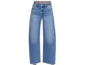 FLYING MONKEY HIGH RISE CUFFED BARREL JEAN