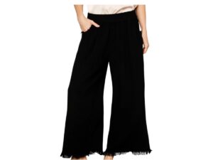 UMGEE FRAYED HEM WIDE LEG PANT