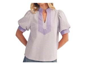 JODIFL PUFF SLEEVE STRIPE TOP