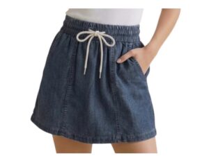 HAPTICS ELASTIC WAIST CHAMBRAY SKORT