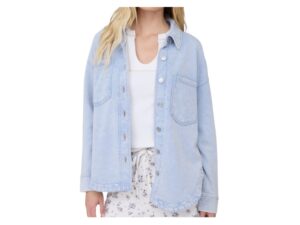 BLUPEPPER WASHED KNIT BUTTON DOWN JACKET