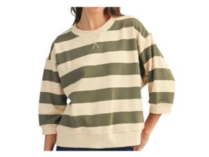 JODIFL BOLD STRIPE FRENCH TERRY TOP