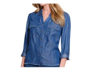 MULTIPLES FRINGE TRIM Y-NECK JACKET