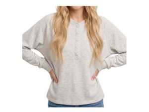 STACCATO SUPER SOFT LONG SLEEVE BRUSHED HENLEY