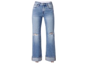 FLYING MONKEY HIGH RISE CUFFED SLIM WIDE