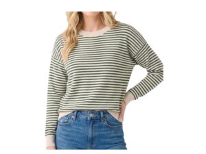 STACCATO LONG SLEEVE STRIPED PULLOVER SWEATER