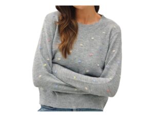 BE COOL EMBROIDERED DOTS SWEATER