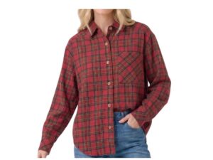 STACCATO PLAID FLANNEL SHIRT