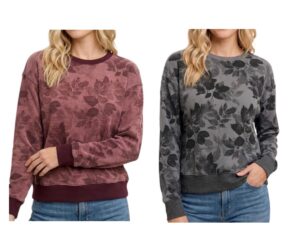 STACCATO LONG SLEEVE FLORAL HACCI KNIT TOP