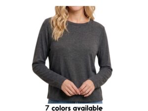 STACCATO LONG SLEEVE CREW NECK JERSEY TEE