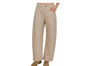 BLUPEPPER GINGHAM BARREL PANTS