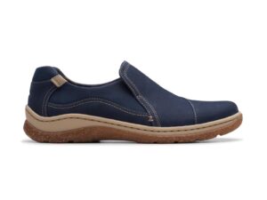 CLARKS ORLENE SLIP NAVY NUBUCK