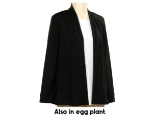 SOUTHERN LADY LONG SLEEVE SEAMED OPEN FRONT JACKET