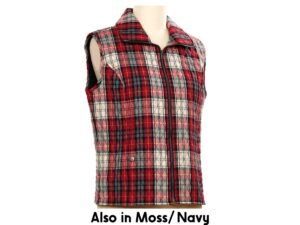 SOUTHERN LADY QUILTED PLAID VEST