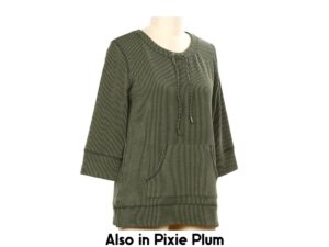 SOUTHERN LADY RIB KNIT KANGAROO POCKET TOP