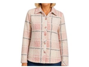ETHYL ROSE PLAID SUPER SOFT JACKET