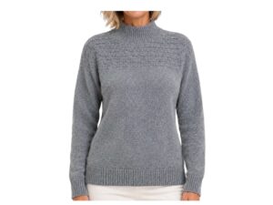 ETHYL GRAY SUPER SOFT MOCK NECK SWEATER