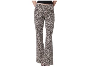 LOVERVET BY VERVET HIGH RISE LEOPARD VINTAGE FLARE