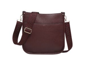 JEN & CO MERLOT POSIE CROSSBODY