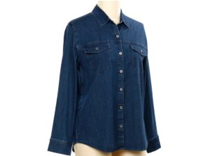 SOUTHERN LADY LONG SLEEVE DARK DENIM SHIRT JACKET