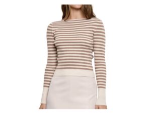 BLUPEPPER STRIPED BOATNECK SWEATER