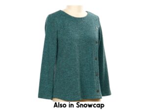 SOUTHERN LADY SIDE BUTTON MARLED KNIT SWEATER