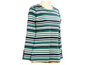 SOUTHERN LADY LONG SLEEVE STRIPED KNIT TOP