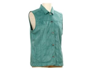 SOUTHERN LADY FAUX SUEDE BUTTON FRONT VEST